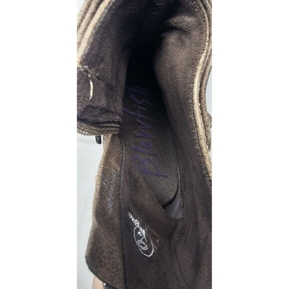 Blowfish Women's Malibu Cozy Up Vegan Ankle Boots Flat Size 8.5 Brown Buttons - Picture 11 of 13